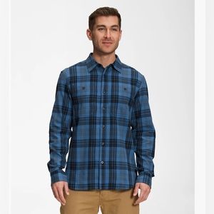 NWOT North Face Men’s Arroyo Lightweight Flannel in Shady Blue Plaid size M